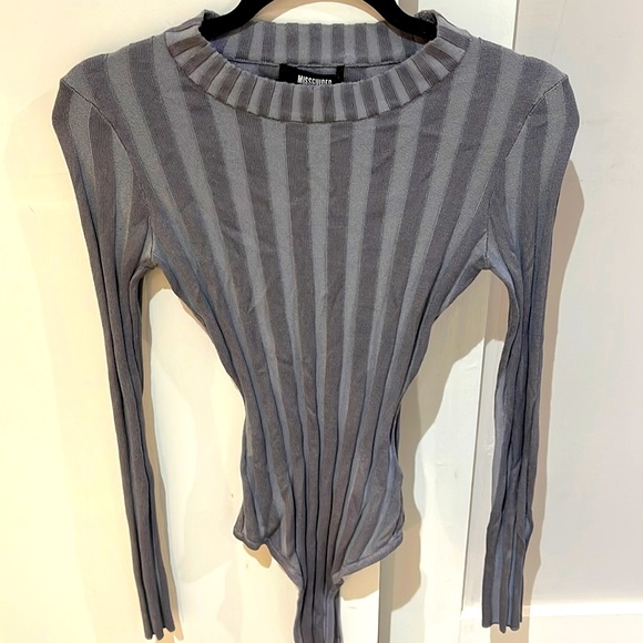 MISSGUIDED grey body suit - Picture 1 of 2